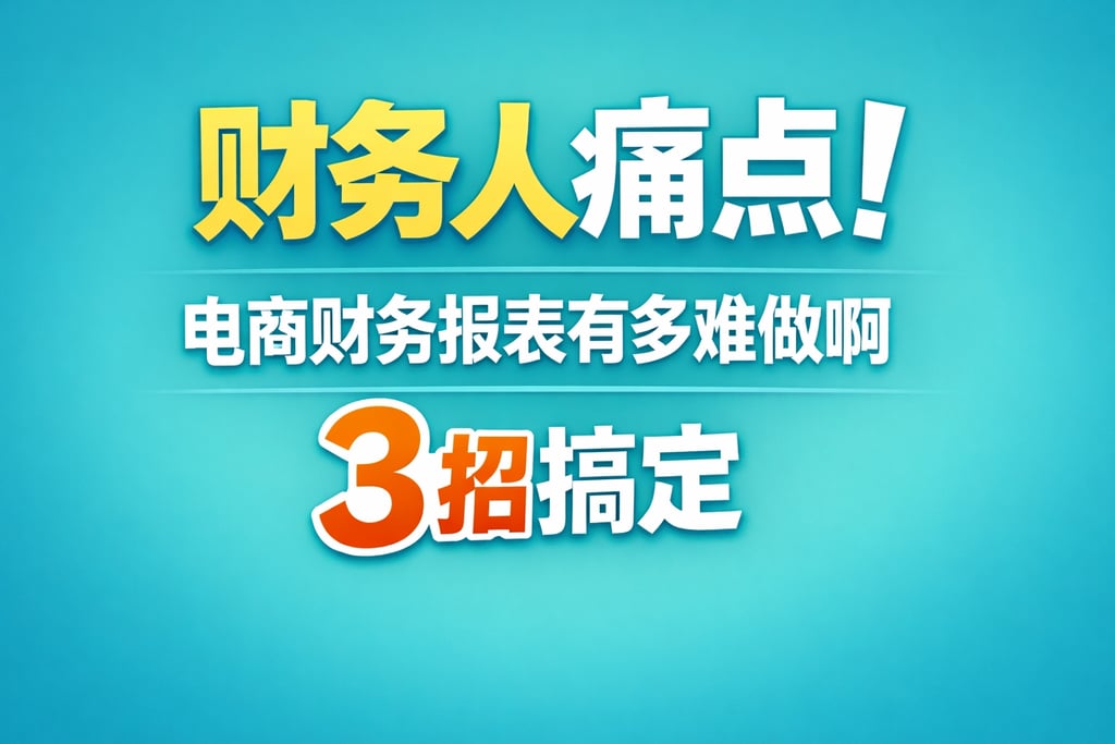 财务人痛点！电商财务报表有多难做啊，3 招搞定